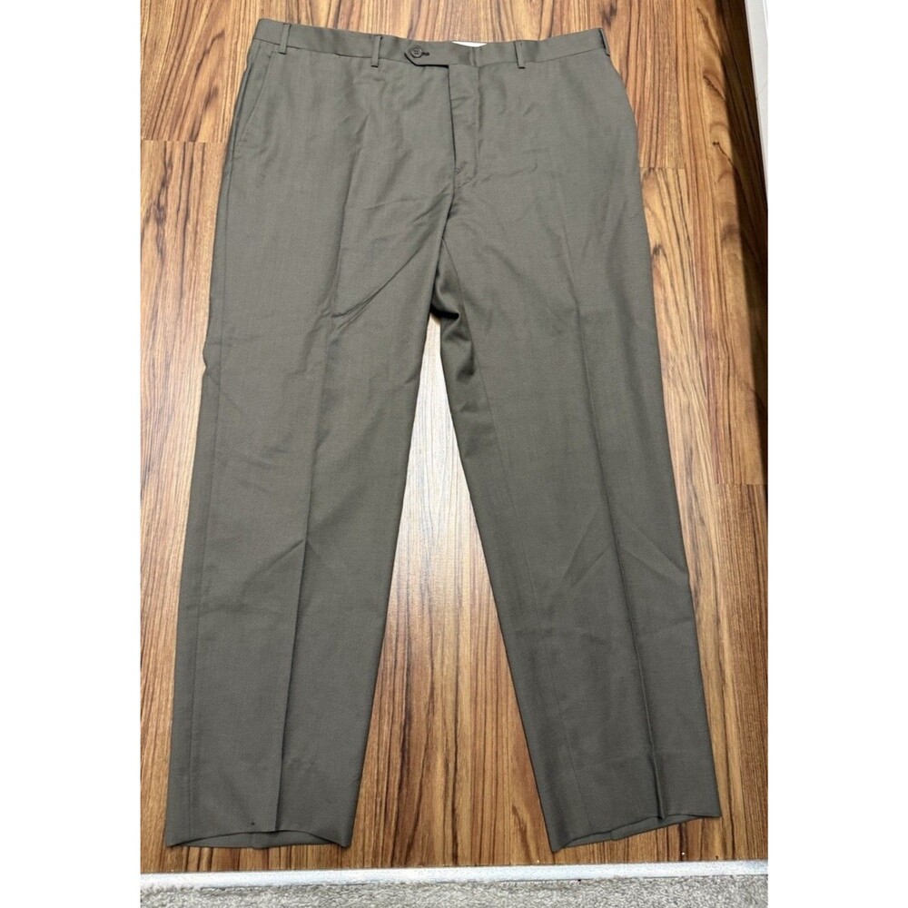 Canali 1934 Men’s 40x30 Wool Dress Pants Trousers Gray Brown Italy EU 58